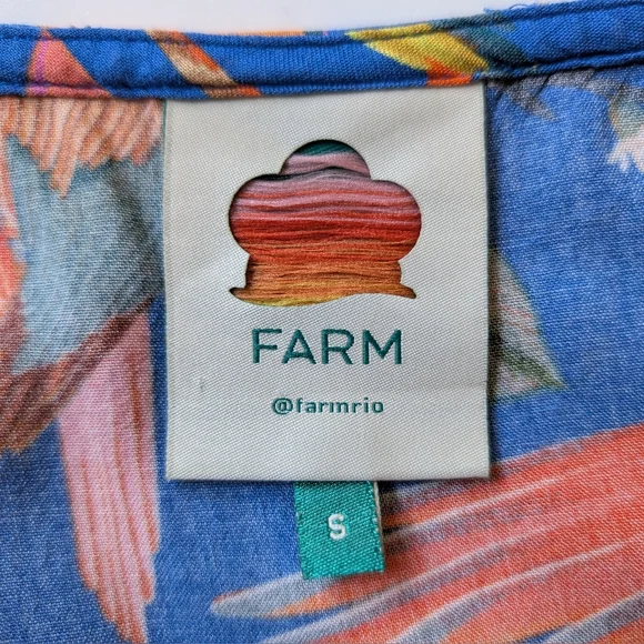 FLAWED (Side Tear) Farm Rio Macaw Party Coverup Small - Picture 6 of 11